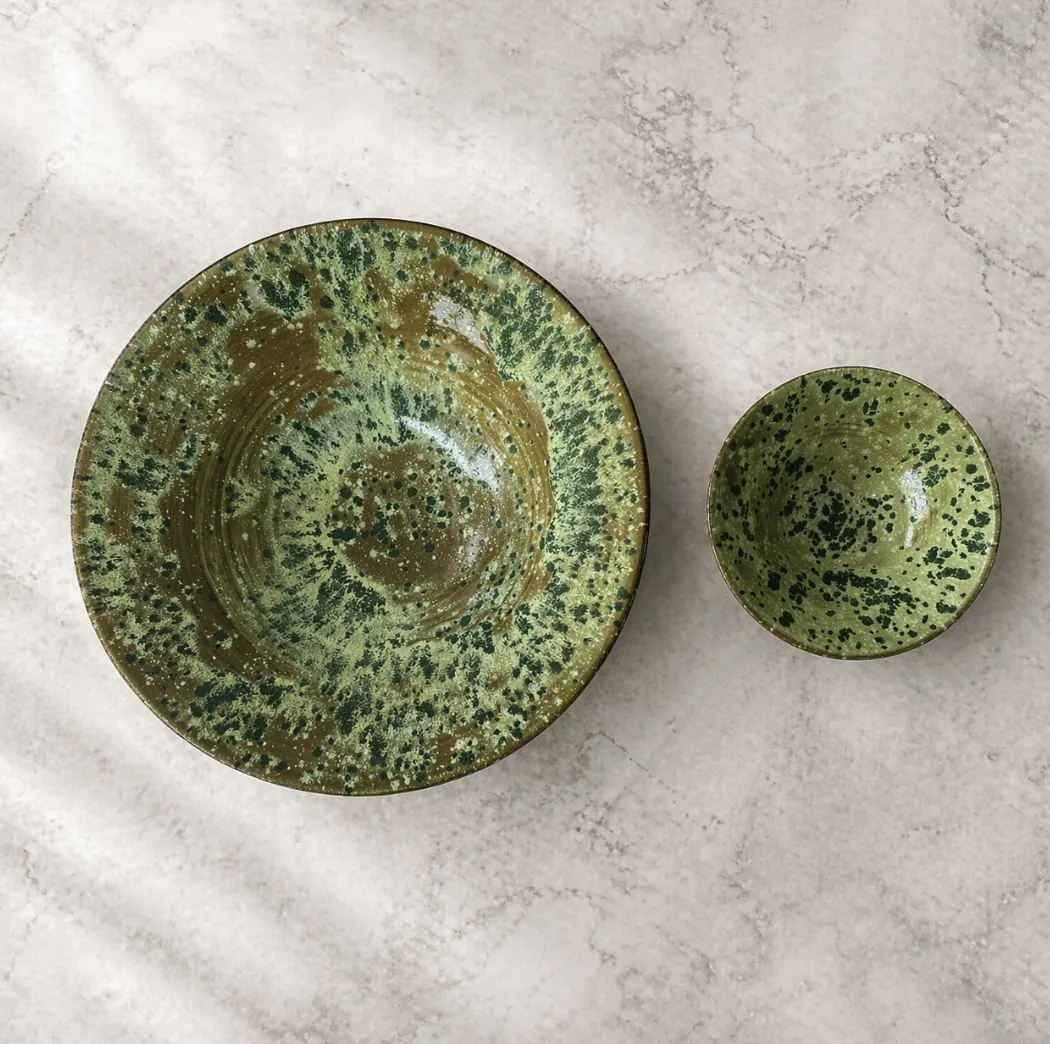 Lime shower bowls — Top view